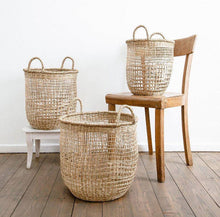  Tall Seagrass Storage Baskets (With Handles)