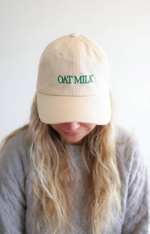  Oat Milk Embroidered Ball Cap