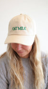 Oat Milk Embroidered Ball Cap