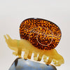 Garden Snail Small Hair Claw in Yellow and Amber Acetate