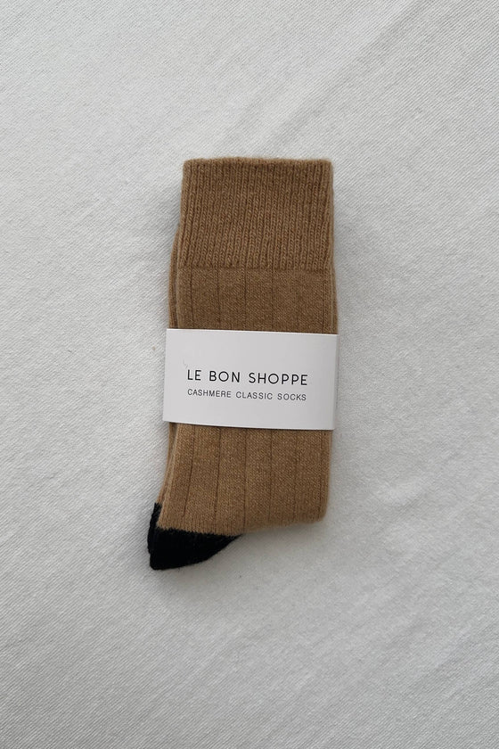 Classic Cashmere Socks: Fawn