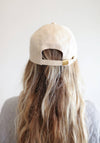 Oat Milk Embroidered Ball Cap