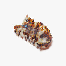  Calico Kitty Cat Hair Claw in Cream and Tortoise Shell