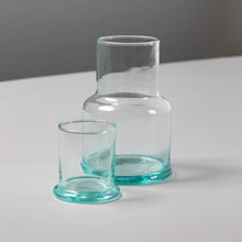  Recycled glass carafe and tumbler set