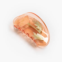  California Poppy Wildflower Hair Claw in Clear Acetate