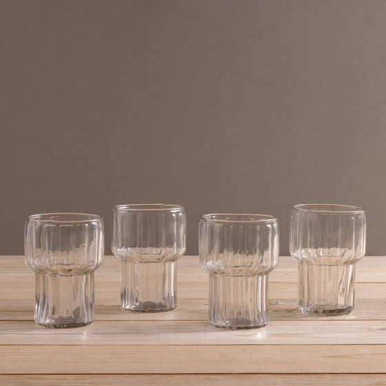 Ribbed Recycled Glassware