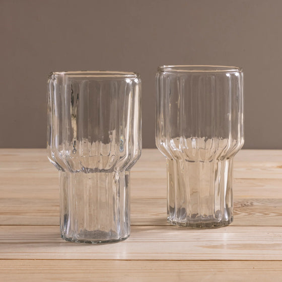 Ribbed Recycled Glassware