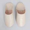 Moroccan Babouche Basic Slippers - Chalk