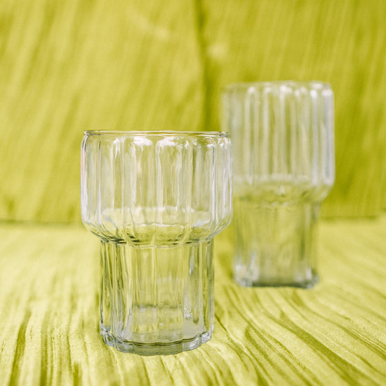 Ribbed Recycled Glassware